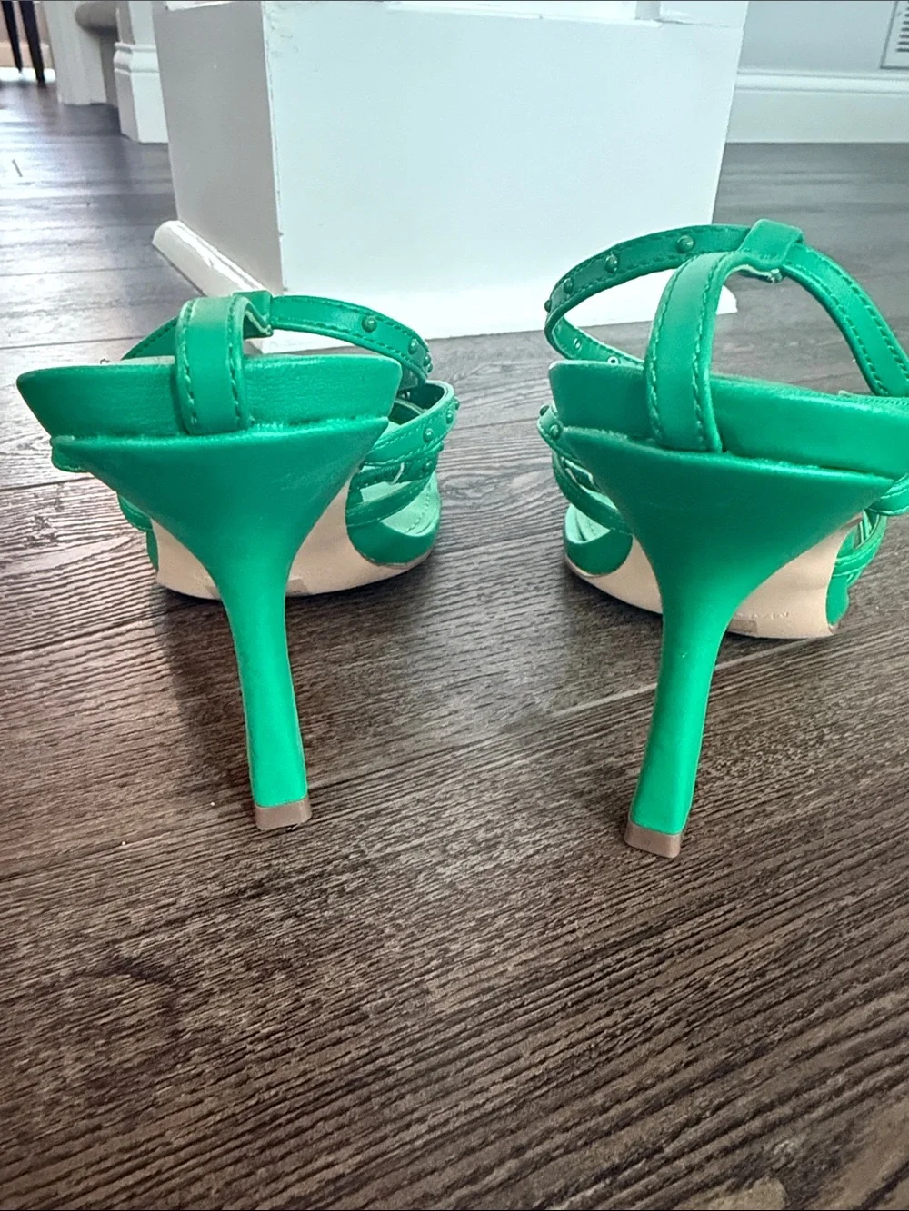 Marc Fisher New Green Strappy High Heel Sandals 7 - Picture 6 of 8